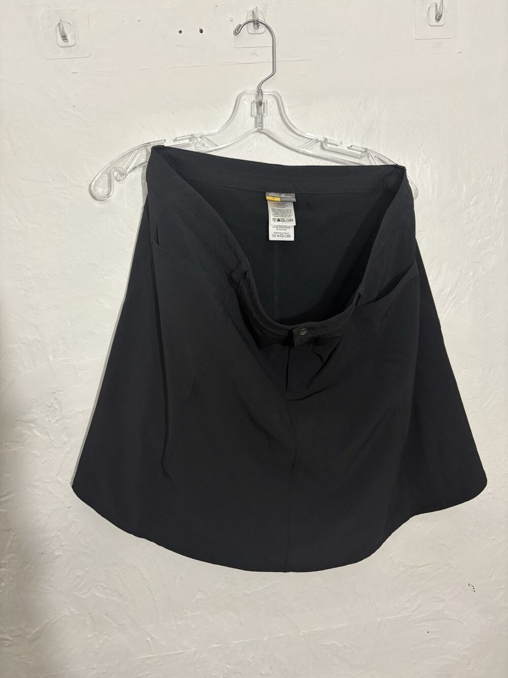 Eddie Bauer Women's Athletic Skort Black Solid Size 14 Regular Machine Wash